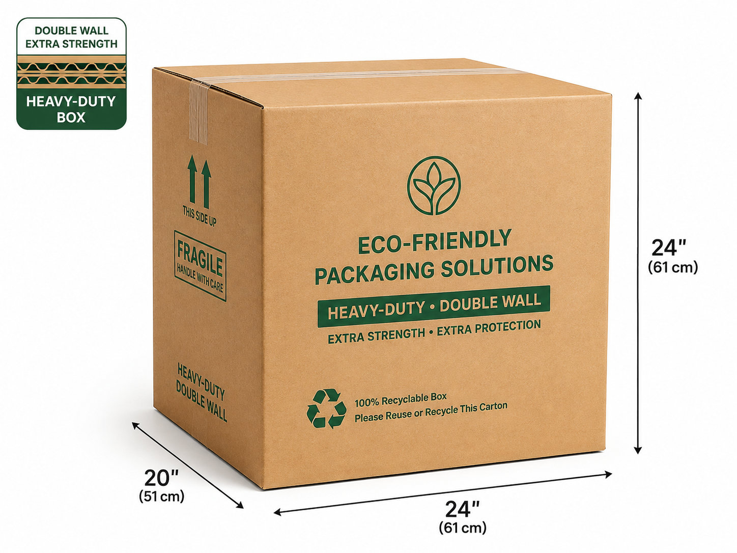 24 x 20 x 24 heavy duty double-wall corrugated moving box
