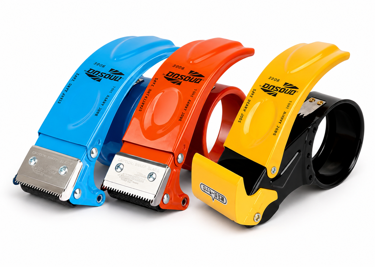 Handheld tape dispenser for carton sealing and packing